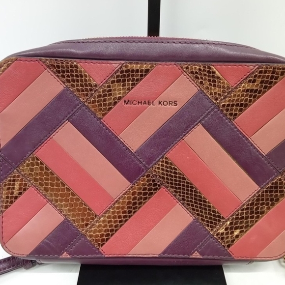 Michael Kors Crossbody Bag Marquetry Patchwork Jet Set Crossbody Bag - Picture 1 of 3